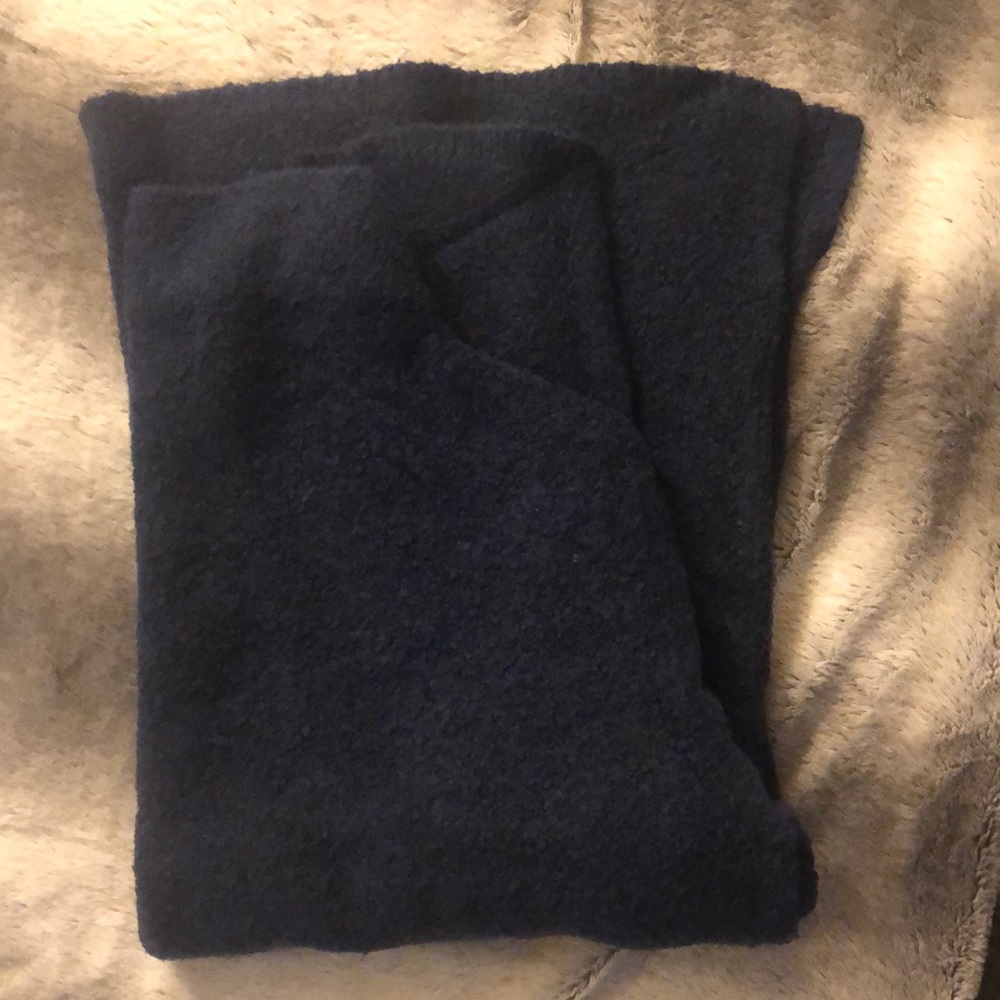 Navy blue mock turtleneck sweater